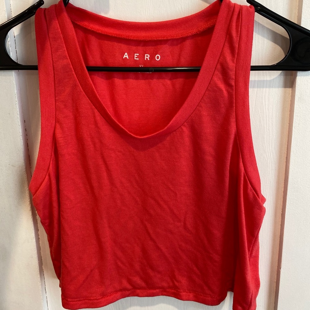 Red crop top